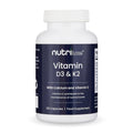 Nutriluxe Vitamin D3 K2 MK7 supplement bottle 120 vegetarian capsules made in UK
