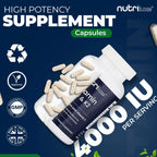 Vitamin D3 4000 IU & K2 MK7 100mcg Supplement with Calcium & Vitamin C – 120 Capsules – Vegetarian – - nutriluxe